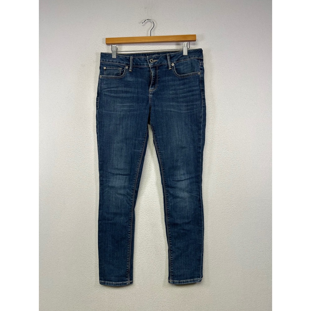 Boho Lucky Brand Womens 6/28 Dark Wash Blue Mid Rise Stretch Skinny Jeans 7469